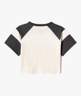 Tee-shirt manches courtes crop top fille - Camps United vue4 - CAMPS - GEMO