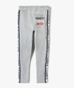 Pantalon de sport garçon chiné à larges bandes imprimés - Camps United vue3 - CAMPS UNITED - GEMO