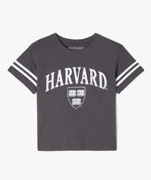 Tee-shirt manches courtes oversize imprimé fille - Harvard vue1 - HARVARD - GEMO