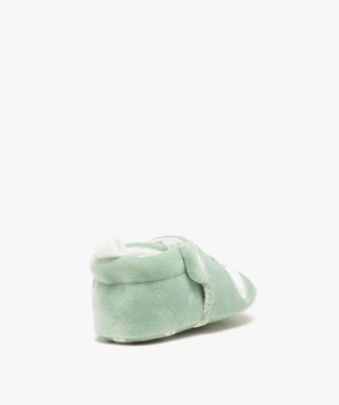 Chaussons de naissance bébé garçon hippopotame en velours vue4 - GEMO 4G BEBE - GEMO