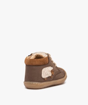 Chaussures bébé garçon dessus cuir motif mouton – NA!  vue4 - NA! - GEMO