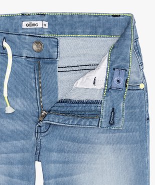 Bermuda garçon en jean extensible avec ceinture cordon vue2 - GEMO (JUNIOR) - GEMO