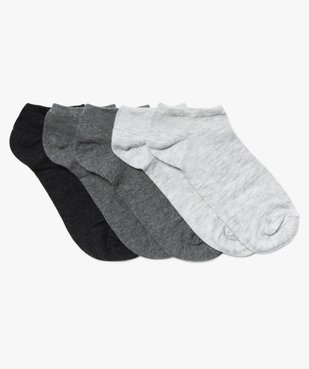 Chaussettes femme ultra courtes unies (lot de 5) vue1 - GEMO 4G FEMME - GEMO