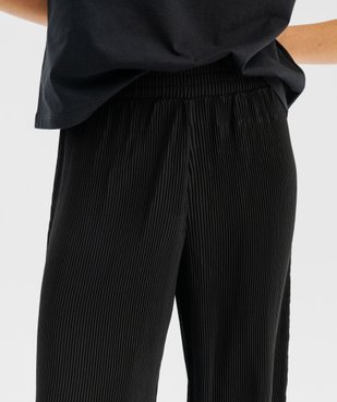 Pantalon large et fluide en voile plissé femme vue2 - GEMO(FEMME PAP) - GEMO