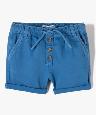 Short bébé garçon en denim coloré vue1 - GEMO(BEBE DEBT) - GEMO