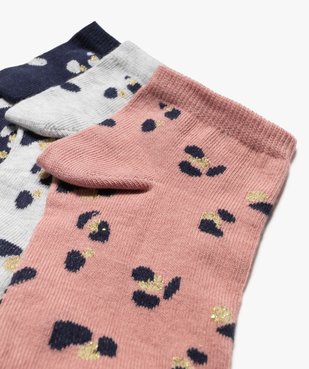 Chaussettes ultra courtes à motif pailletés femme (lot de 3) vue2 - GEMO(HOMWR FEM) - GEMO