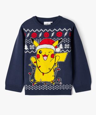 Pull de Noël avec motif Pikachu garçon - Pokemon vue2 - POKEMON - GEMO