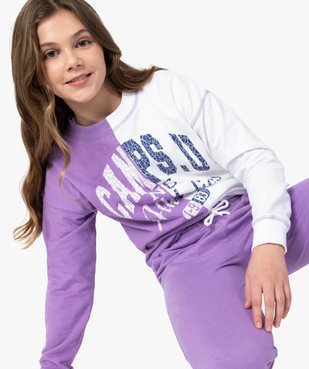 Sweat fille bicolore - Camps United vue1 - CAMPS UNITED - GEMO