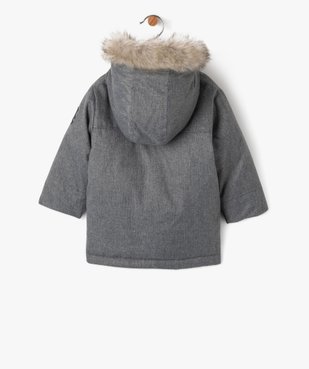 Manteau à capuche doublé peluche bébé garçon - LuluCastagnette vue5 - LULUCASTAGNETTE - GEMO