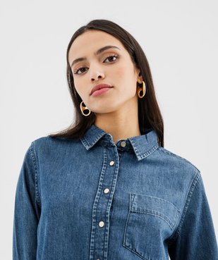 Chemise en denim fluide femme  vue2 - GEMO(FEMME PAP) - GEMO