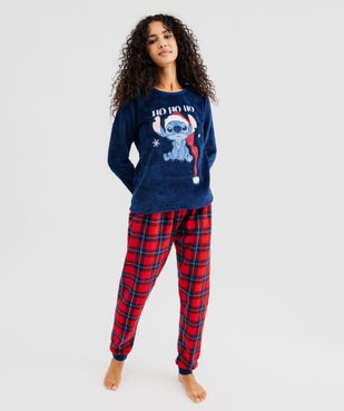 Pyjama de Noël chaud motif Stitch femme - Disney vue1 - LILO & STITCH - GEMO