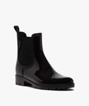 Boots de pluie femme style chelsea unis - Boatilus vue2 - BOATILUS - GEMO