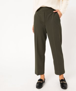 Pantalon 7/8ème à plis en maille fluide femme vue1 - GEMO(FEMME PAP) - GEMO