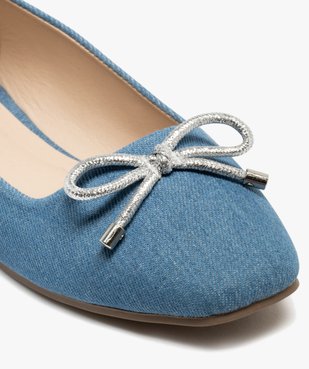 Ballerines en toile denim avec noeud scintillant femme - Valentina Baldano vue6 - VALENTINA BALDA - GEMO