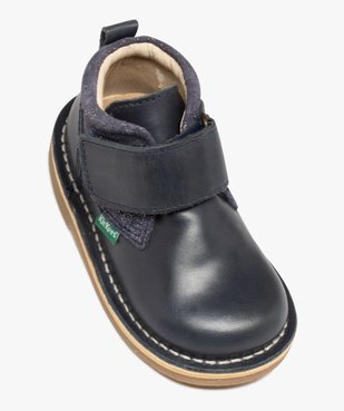 Bottes bébé fille en cuir uni à scratch - Kickers vue5 - KICKERS - GEMO