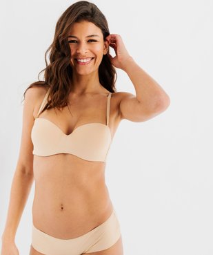  Soutien-gorge bandeau en microfibre avec bretelles muti-positions vue4 - GEMO 4G FEMME - GEMO