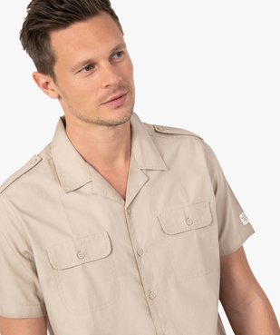 Chemise homme à manches courtes saharienne vue1 - GEMO (HOMME) - GEMO