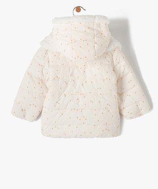 Parka bébé fille en velours côtelé à pois dorés avec écharpe douce vue4 - GEMO 4G BEBE - GEMO