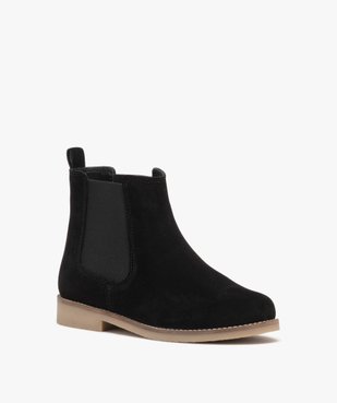 Boots fille unies en suédine style Chelsea vue2 - GEMO (ENFANT) - GEMO