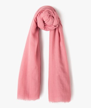 Foulard extra fin en polyester recyclé uni femme vue1 - GEMO 4G FEMME - GEMO