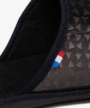 Chaussons homme mules unies en velours et à motif graphique vue6 - GOXO - GEMO