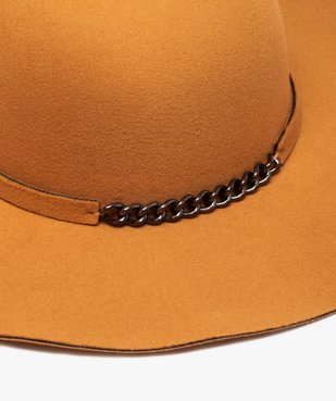 Chapeau femme forme capeline avec chaîne fantaisie vue2 - GEMO (ACCESS) - GEMO