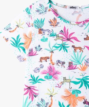 Chemise de nuit manches courtes à motif jungle fille vue2 - GEMO 4G FILLE - GEMO