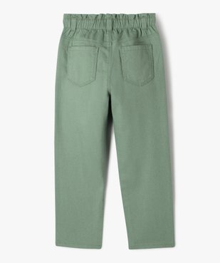 Pantalon denim coloré coupe slouchy à taille ajustable fille vue3 - GEMO (ENFANT) - GEMO