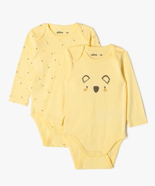 Body manches longues et col US bébé (lot de 2) vue1 - GEMO 4G BEBE - GEMO