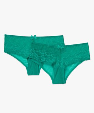 Shorty en dentelle et tulle femme (lot de 2) vue4 - GEMO(HOMWR FEM) - GEMO