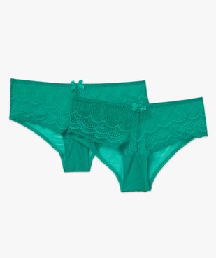 Shorty en dentelle et tulle femme (lot de 2) vue4 - GEMO(HOMWR FEM) - GEMO