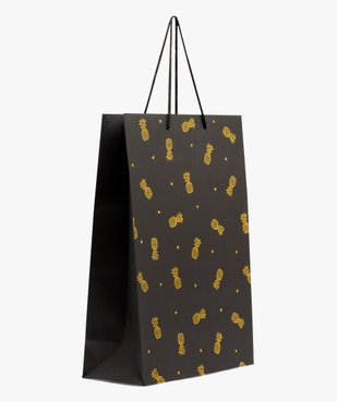 Sac cadeau en papier recyclé motifs ananas vue1 - GEMO 4G FEMME - GEMO