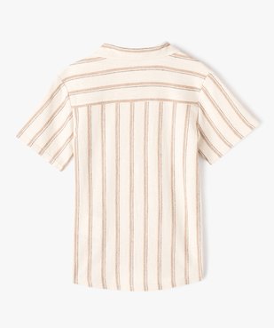 Chemise manches courtes rayée garçon vue3 - GEMO (ENFANT) - GEMO