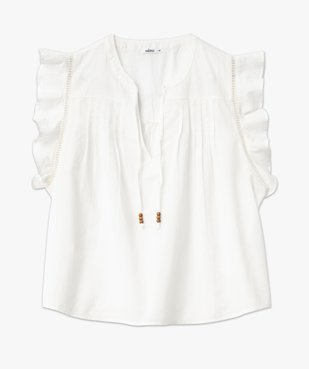 Blouse manches courtes avec volants aux emmanchures femme vue4 - GEMO(FEMME PAP) - GEMO