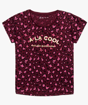 Tee-shirt fille ample imprimé avec dos rallongé et arrondi vue1 - GEMO (JUNIOR) - GEMO