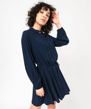 Robe chemise à manches longues femme vue1 - GEMO 4G FEMME - GEMO