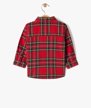 Chemise à carreaux en flanelle avec nœud papillon bébé garçon vue4 - GEMO(BEBE DEBT) - GEMO