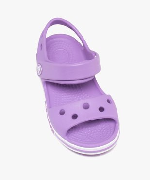 Sandales fille de plage avec bride scratch et à semelle épaisse Bayaband Sandal - Crocs vue5 - CROCS - GEMO