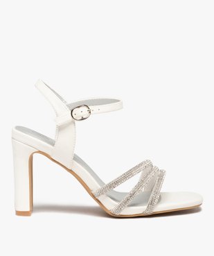 Sandales femme à talon haut et brides strass vue2 - FOLLOW ME - GEMO