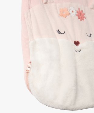 Gigoteuse en velours TOG 2,5 avec motif en maille peluche bébé fille vue4 - GEMO 4G BEBE - GEMO