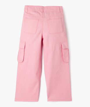 Pantalon cargo wide leg à taille ajustable fille vue5 - GEMO (ENFANT) - GEMO