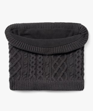 Echarpe snood en maille torsadée doublée polaire garçon vue1 - GEMO (ENFANT) - GEMO