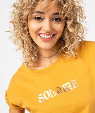 Tee-shirt manches courtes imprimé coupe loose femme vue2 - GEMO 4G FEMME - GEMO