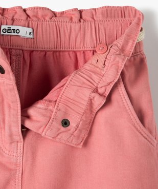 Short fille large à taille froncée et ceinture pailletée vue3 - GEMO (ENFANT) - GEMO