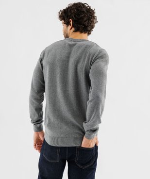 Pull à col rond en coton homme vue3 - GEMO (HOMME) - GEMO