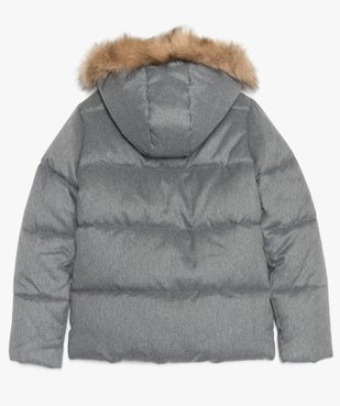 Parka fille chaude à doublure polaire et fourrure imitation vue3 - GEMO (JUNIOR) - GEMO