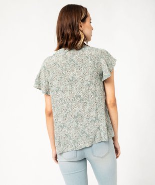 Blouse manches courtes imprimée à boutons femme vue5 - GEMO(FEMME PAP) - GEMO