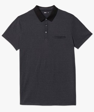 Polo manches courtes à fines rayures homme vue5 - GEMO (HOMME) - GEMO