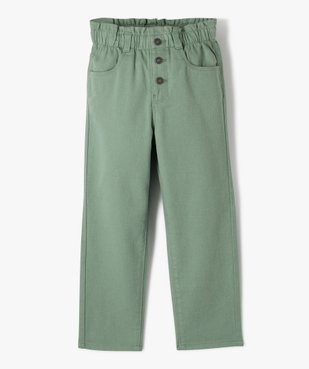 Pantalon denim coloré coupe slouchy à taille ajustable fille vue4 - GEMO (ENFANT) - GEMO