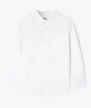 Chemise unie à manches longues garçon vue6 - GEMO 4G GARCON - GEMO